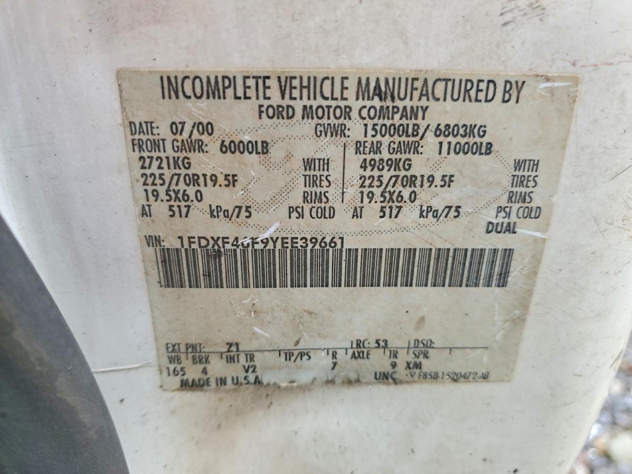 2000 FORD F450