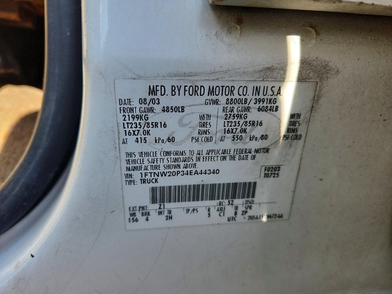 2004 FORD F250