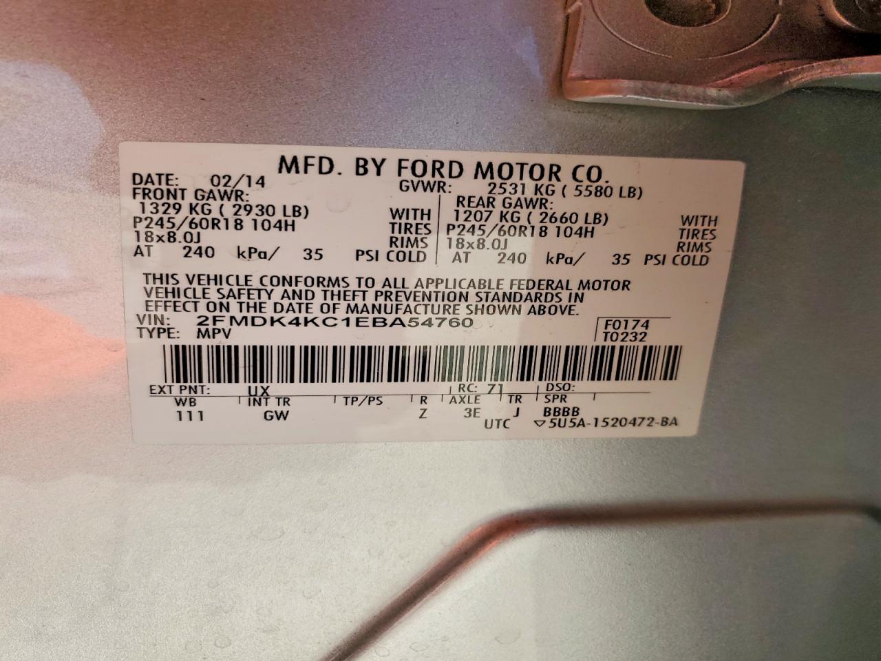 2014 FORD EDGE