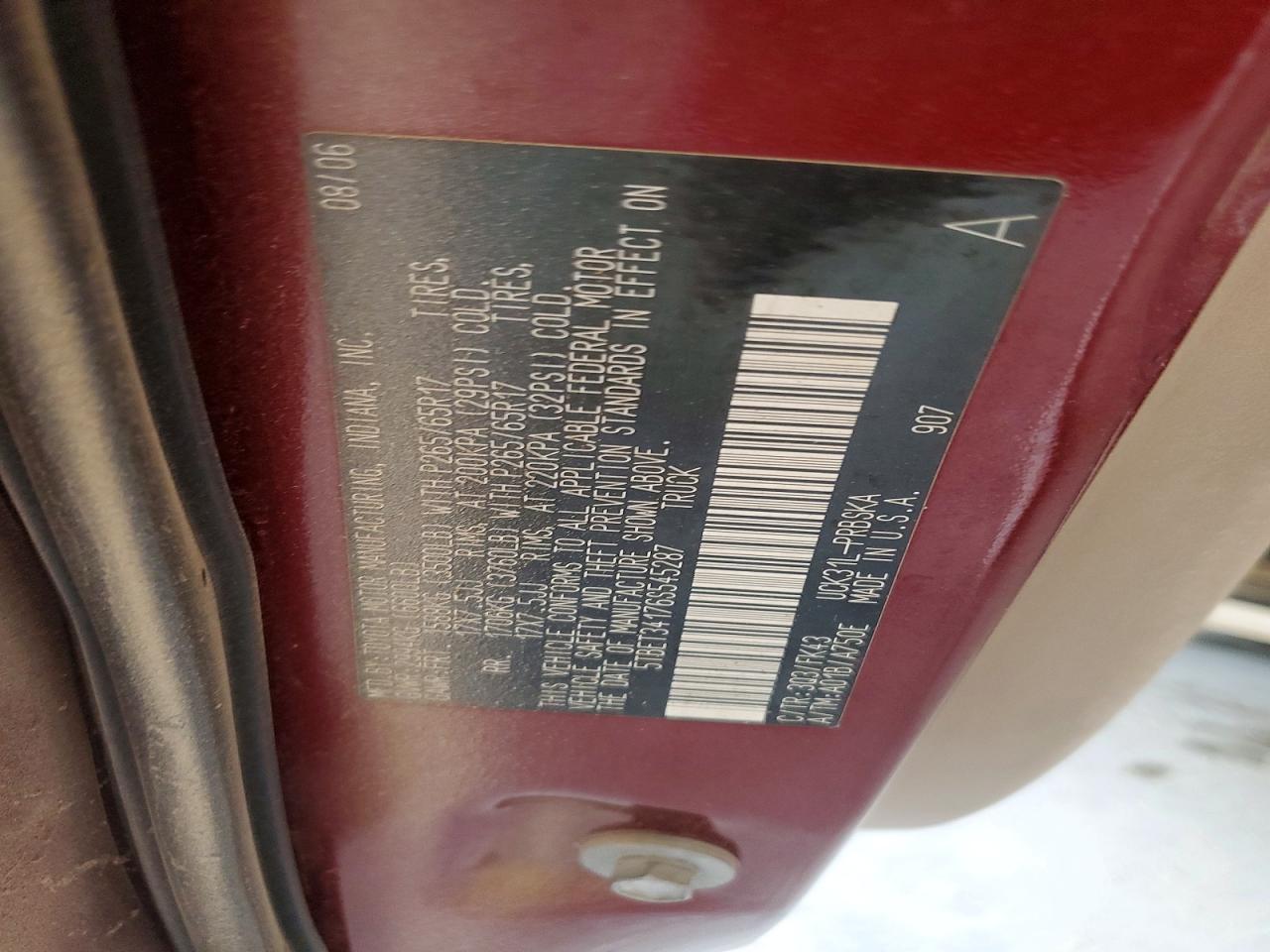 2006 TOYOTA TUNDRA