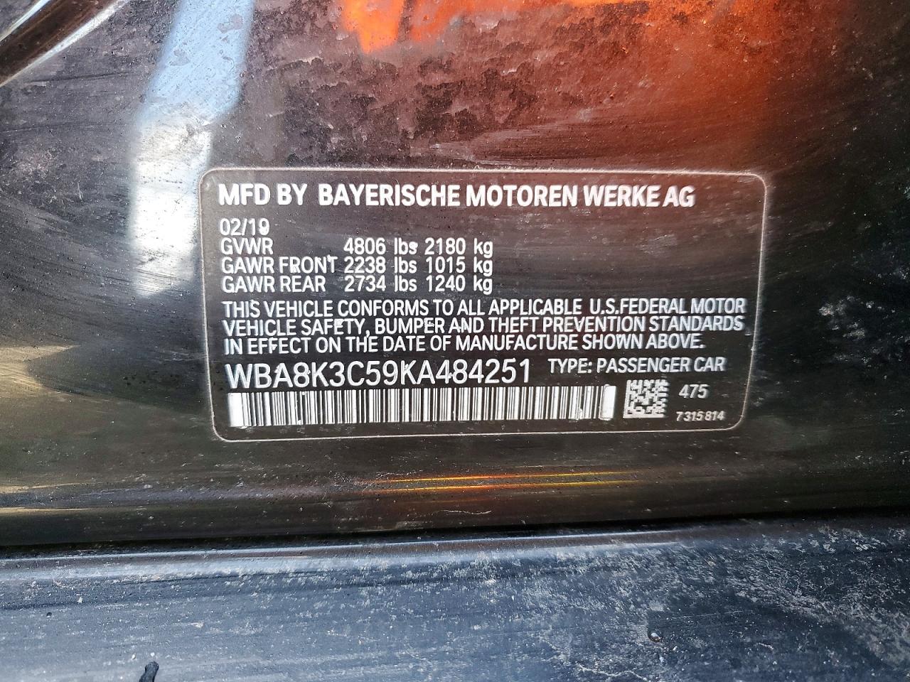 2019 BMW 3 SERIES