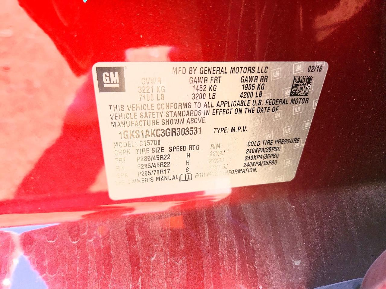2016 GMC YUKON