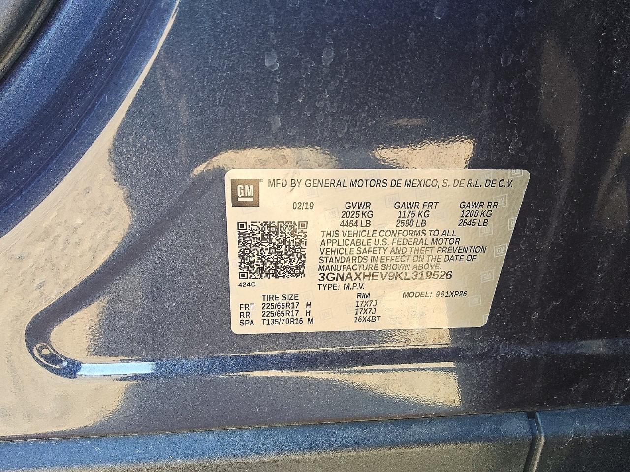 2019 CHEVROLET EQUINOX