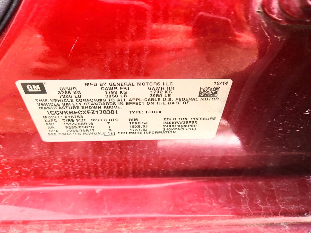 2015 CHEVROLET SILVERADO
