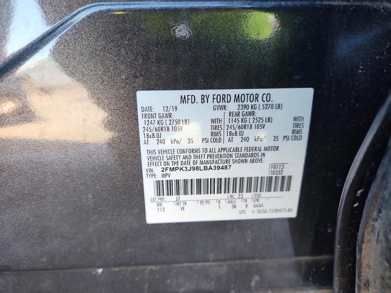 2020 FORD EDGE