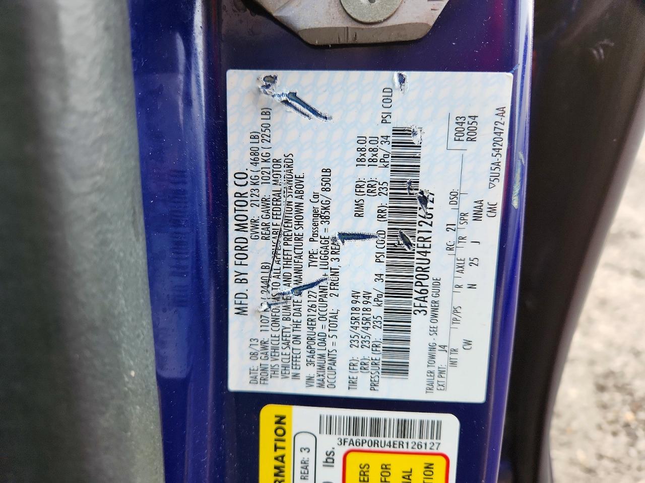 2014 FORD FUSION