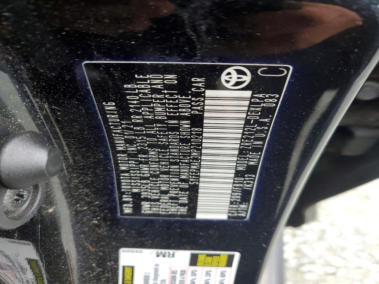 2021 TOYOTA COROLLA