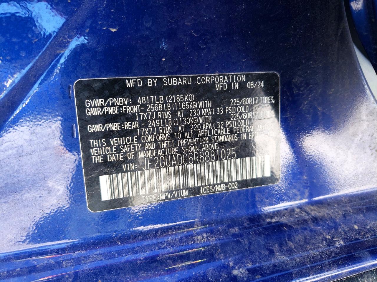 2024 SUBARU CROSSTREK