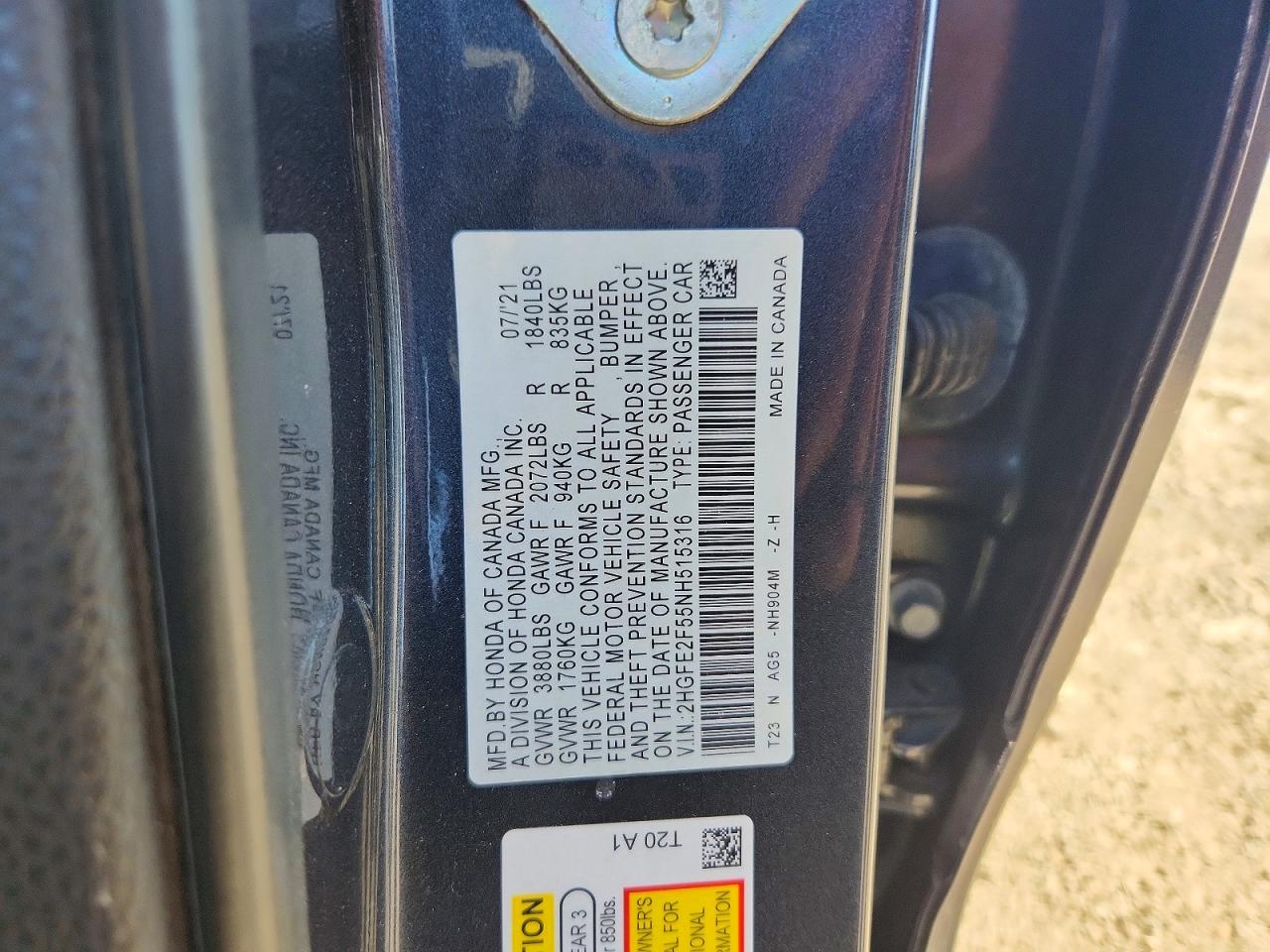 2022 HONDA CIVIC