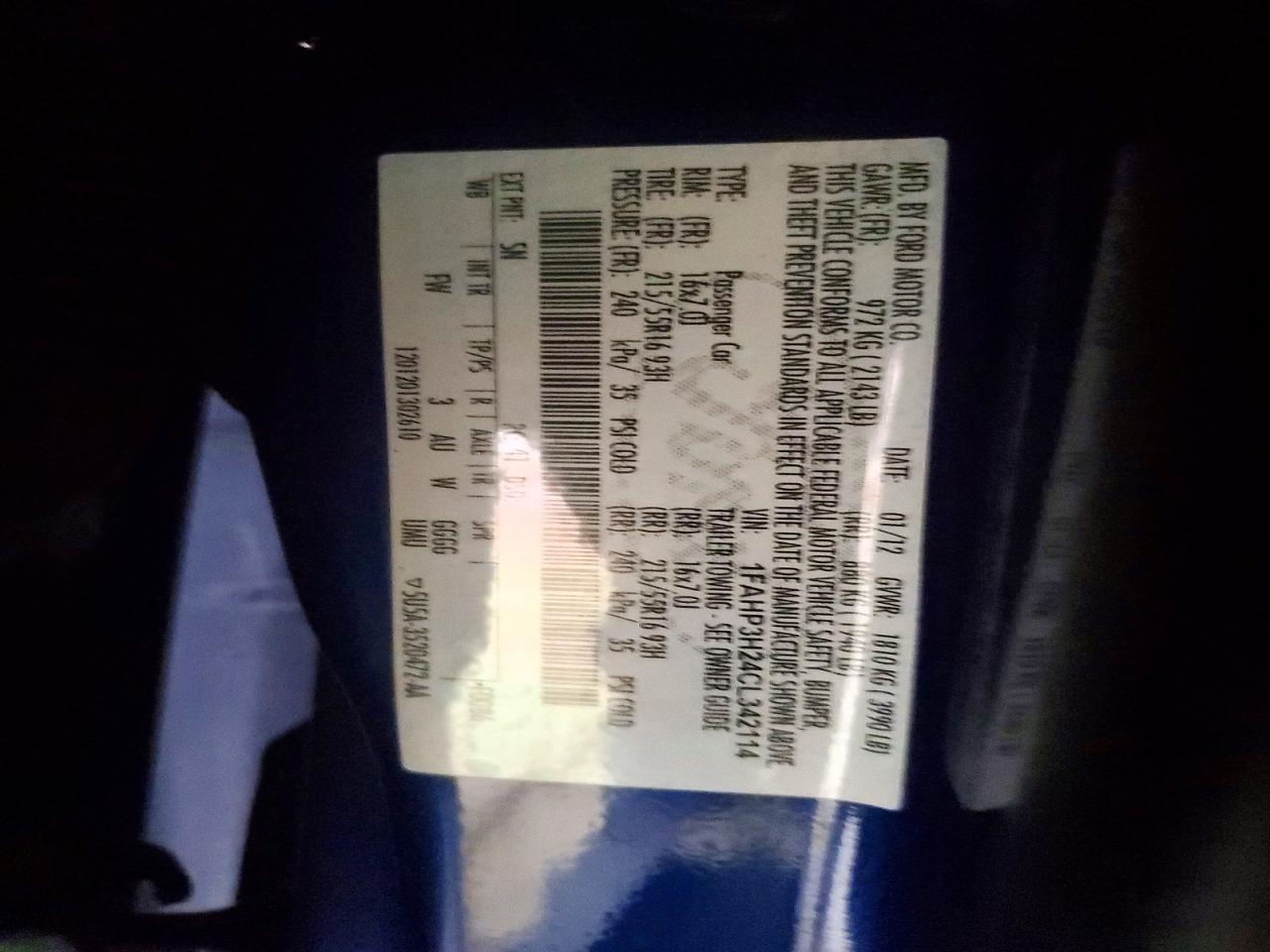 2012 FORD FOCUS