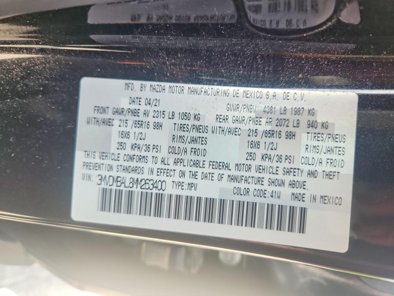 2021 MAZDA CX30