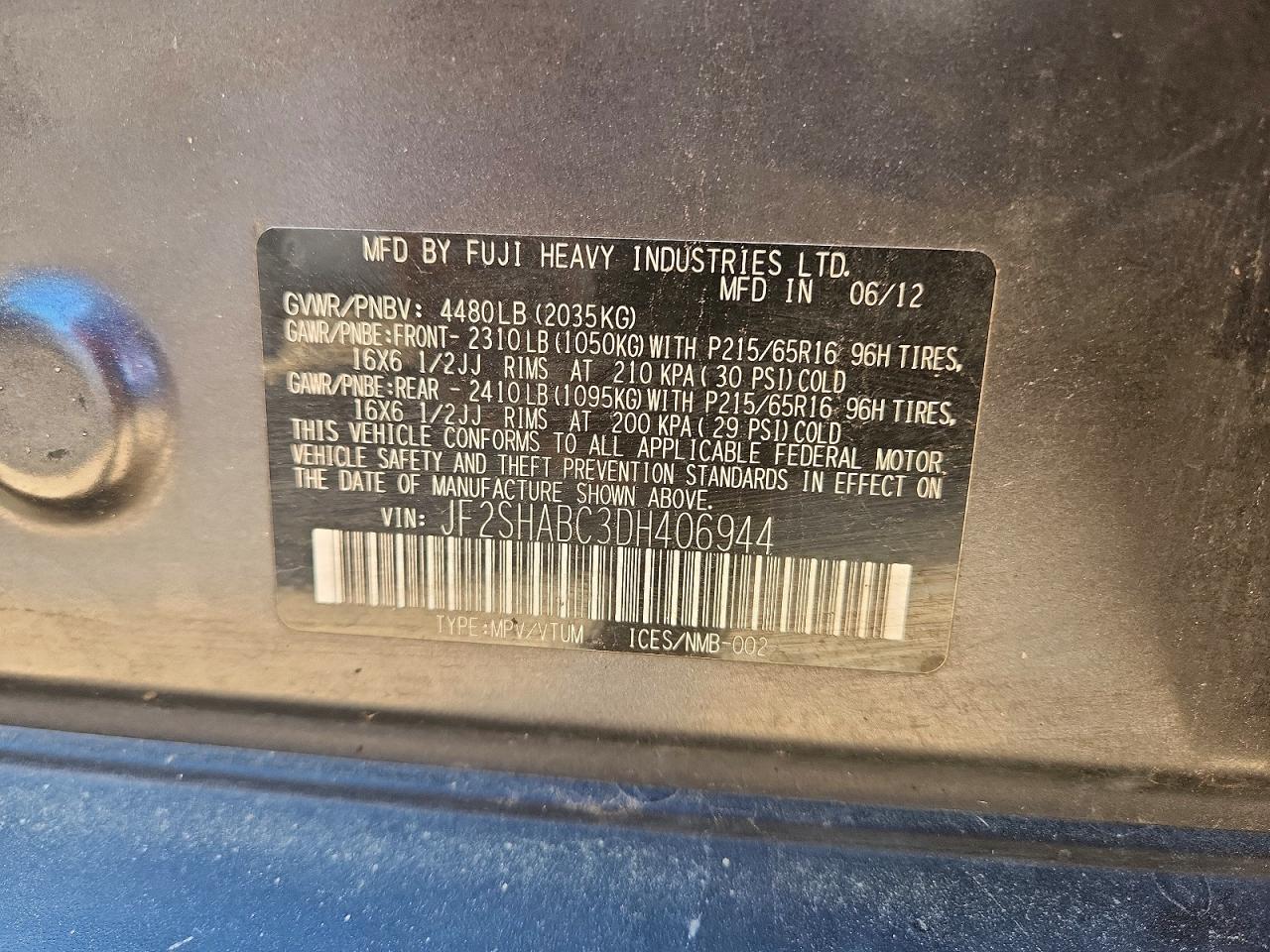 2013 SUBARU FORESTER