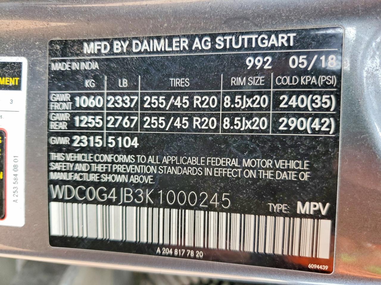 2019 MERCEDES-BENZ GLC-CLASS