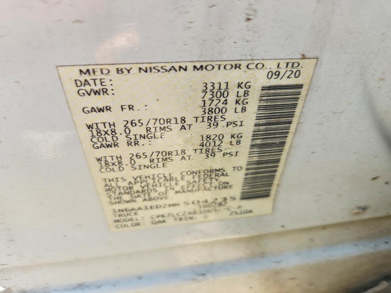 2021 NISSAN TITAN