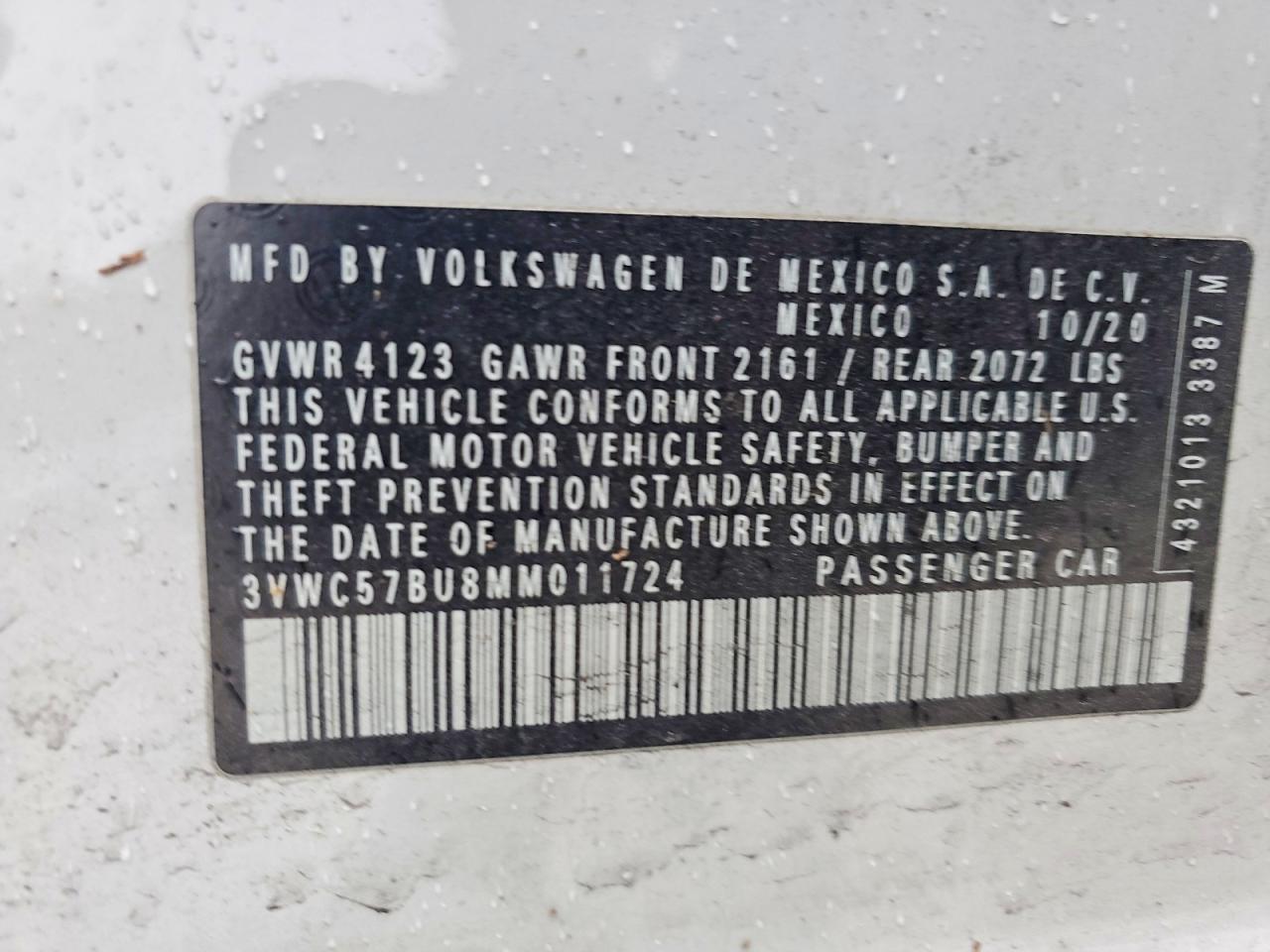 2021 VOLKSWAGEN JETTA