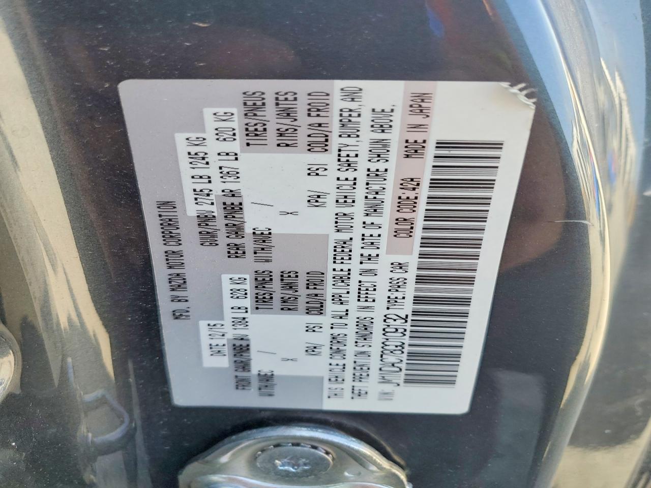 2016 MAZDA MX5