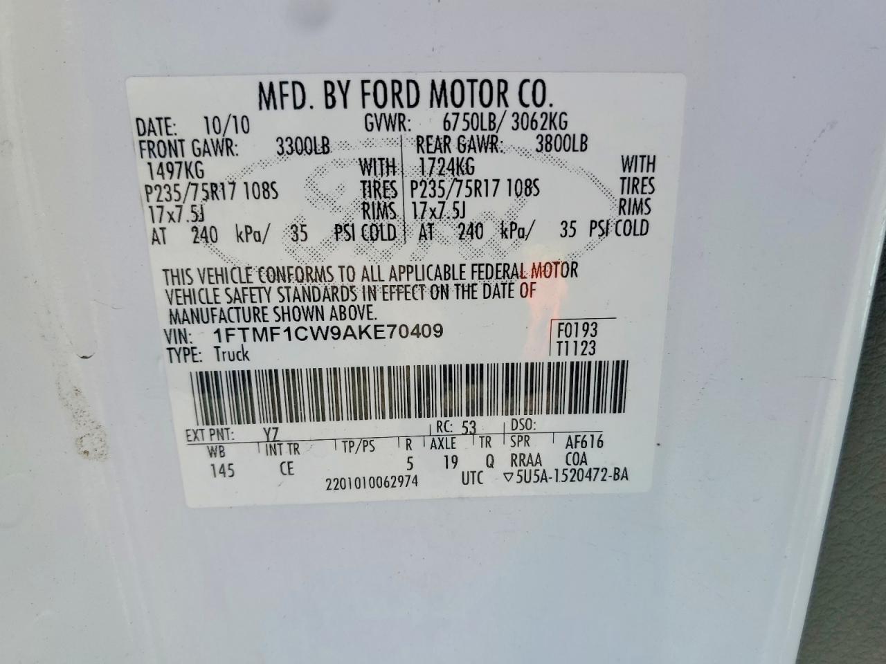 2010 FORD All Models