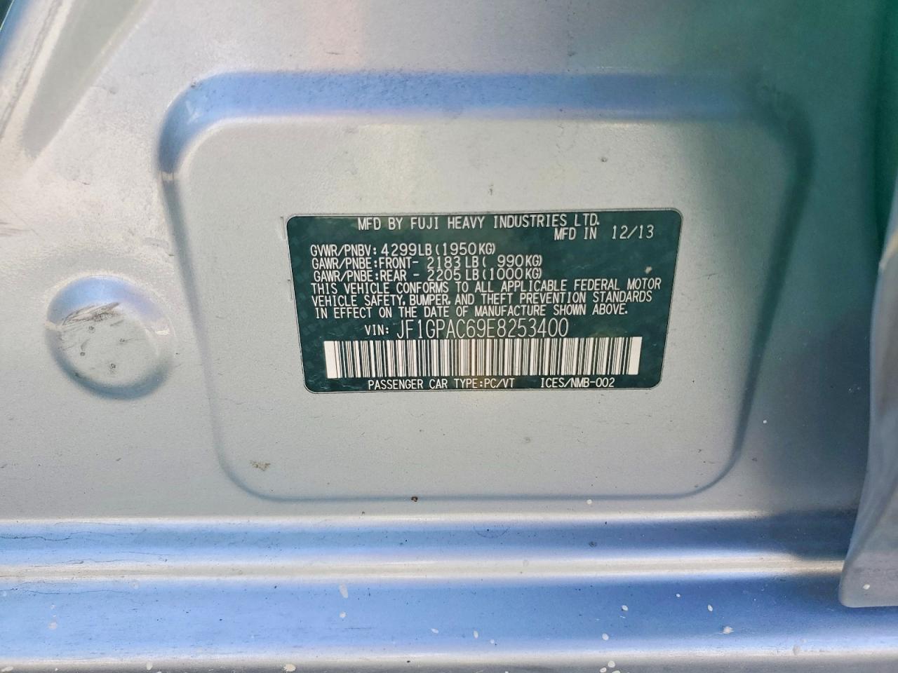 2014 SUBARU IMPREZA