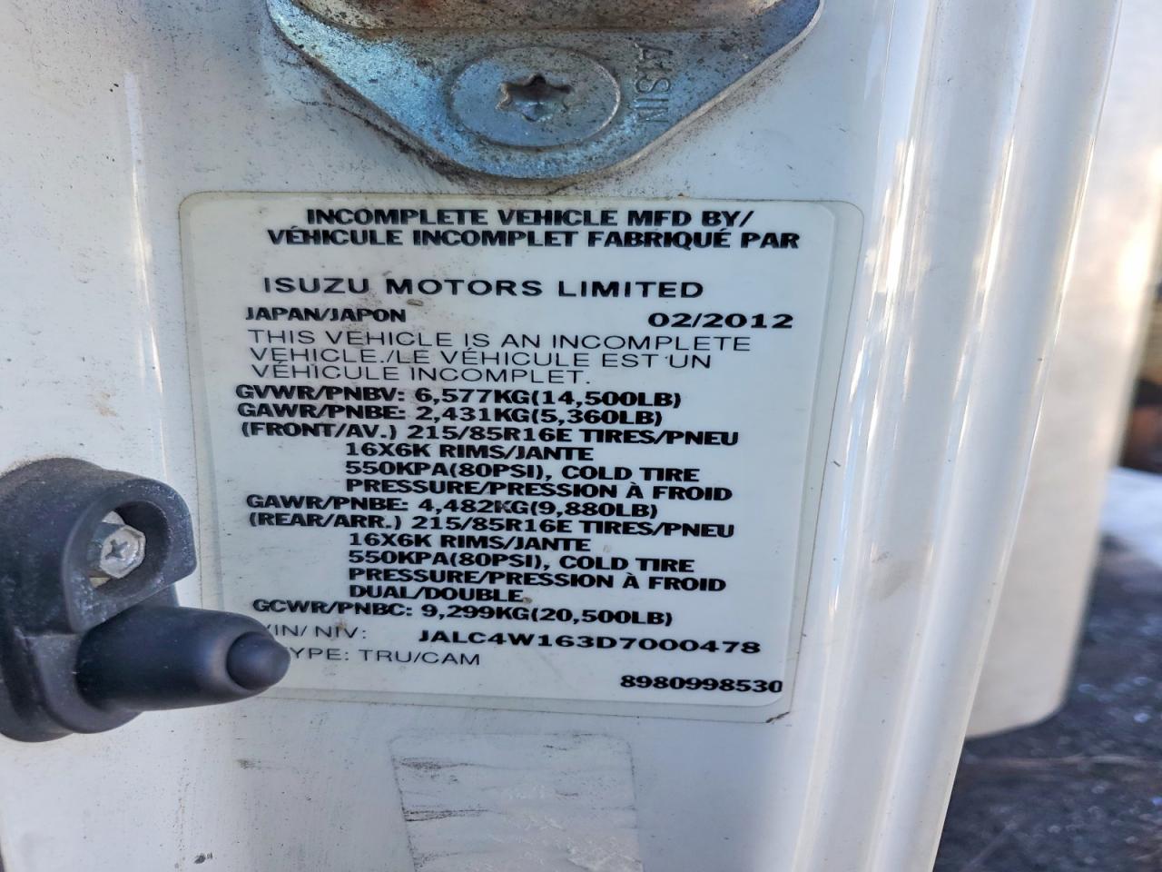 2013 ISUZU NPR