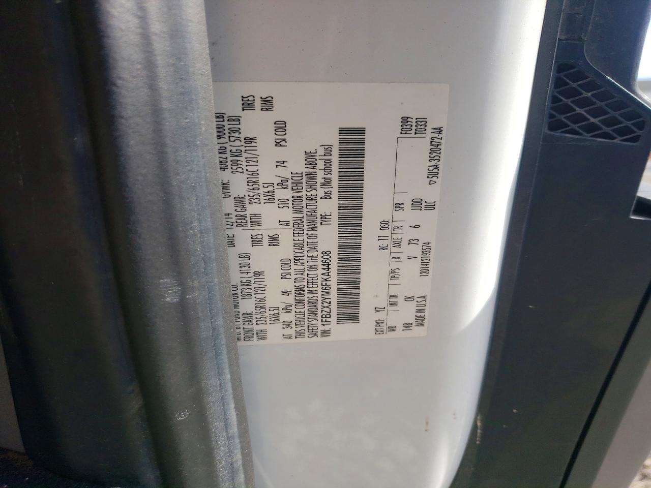 2015 FORD TRANSIT