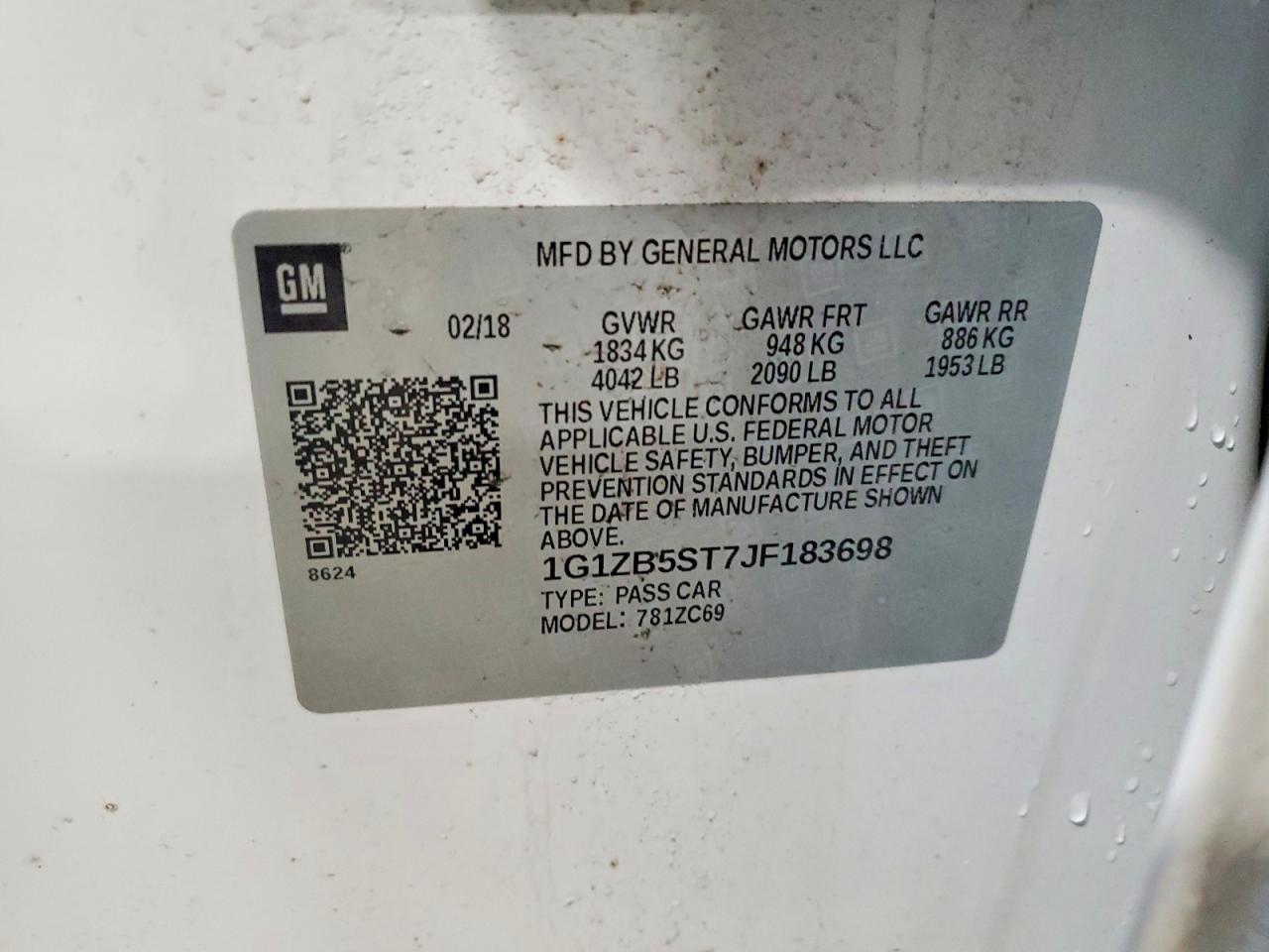 2018 CHEVROLET MALIBU