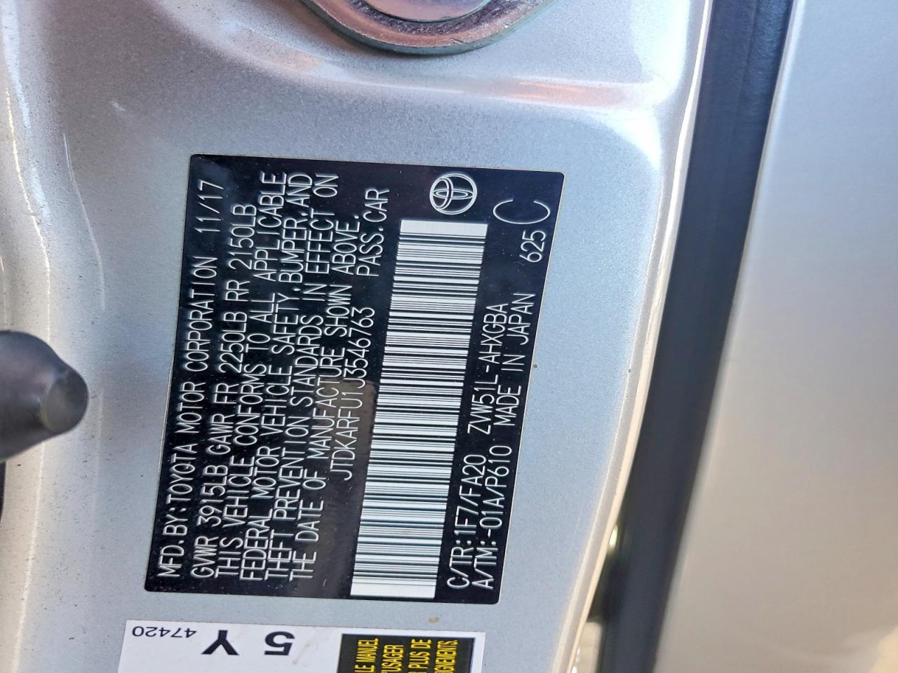 2018 TOYOTA PRIUS