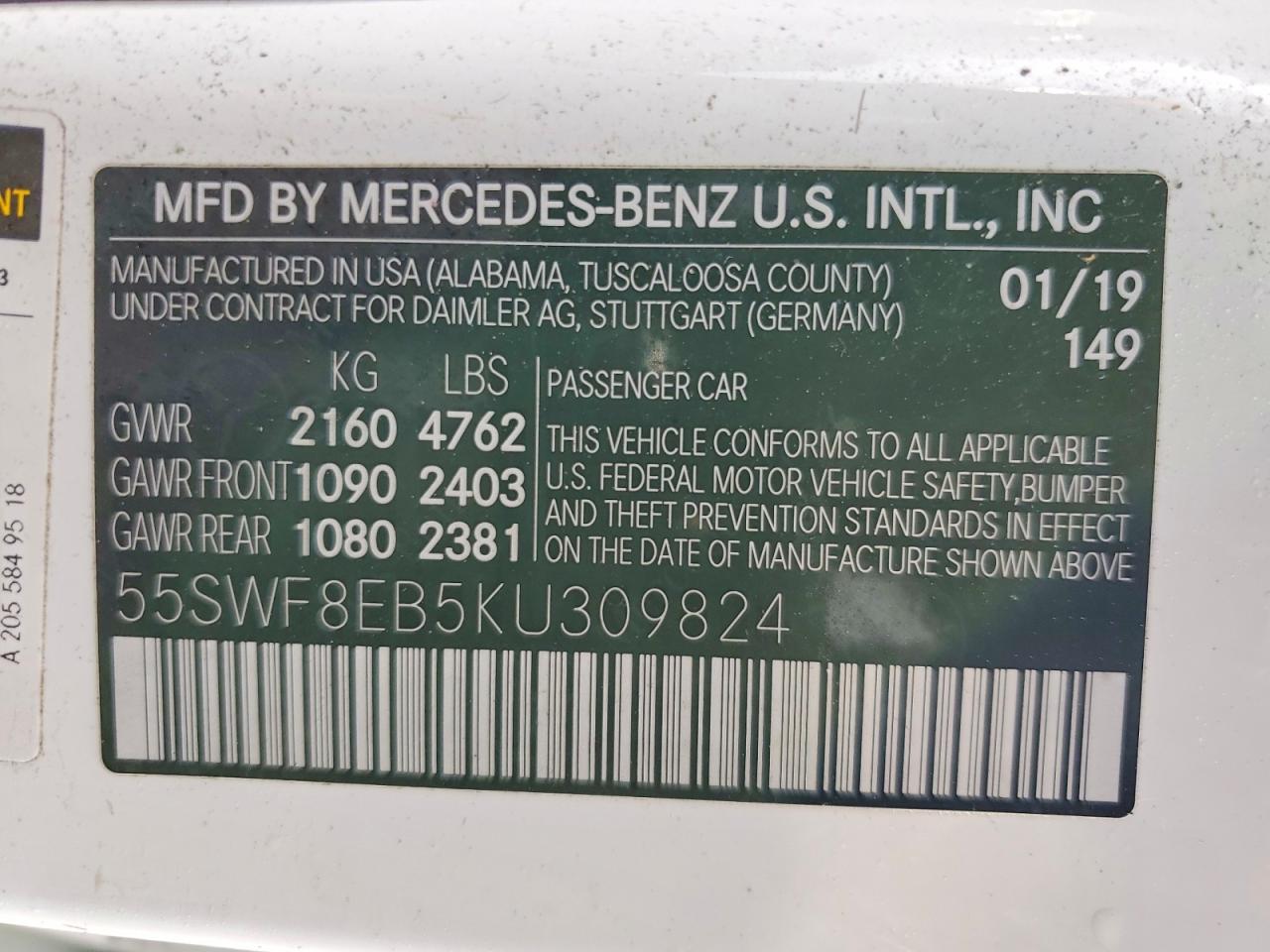 2019 MERCEDES-BENZ C-CLASS