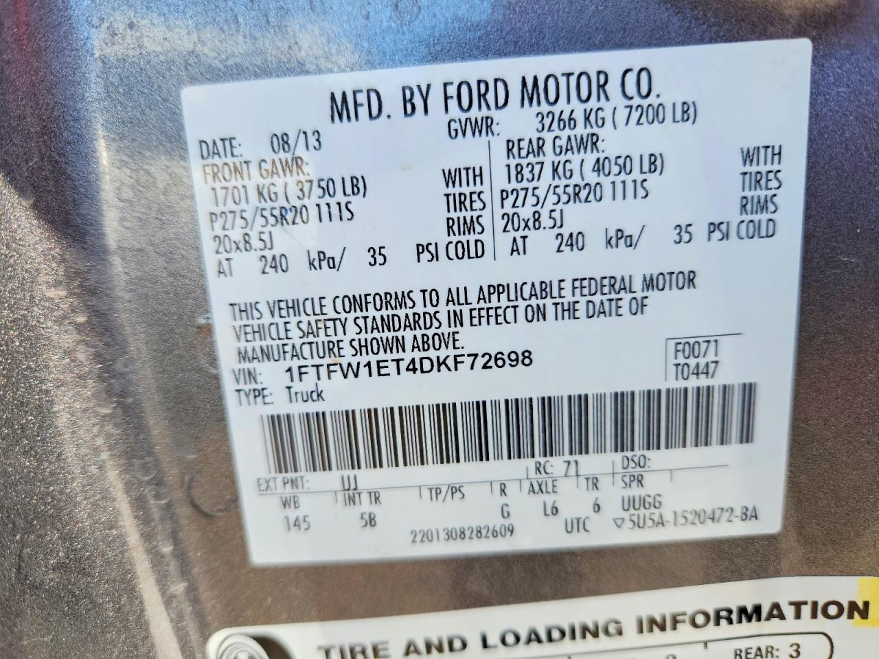 2013 FORD F150