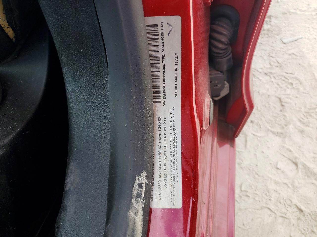 2017 MASERATI ALL OTHER