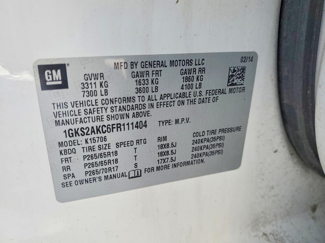 2015 GMC YUKON