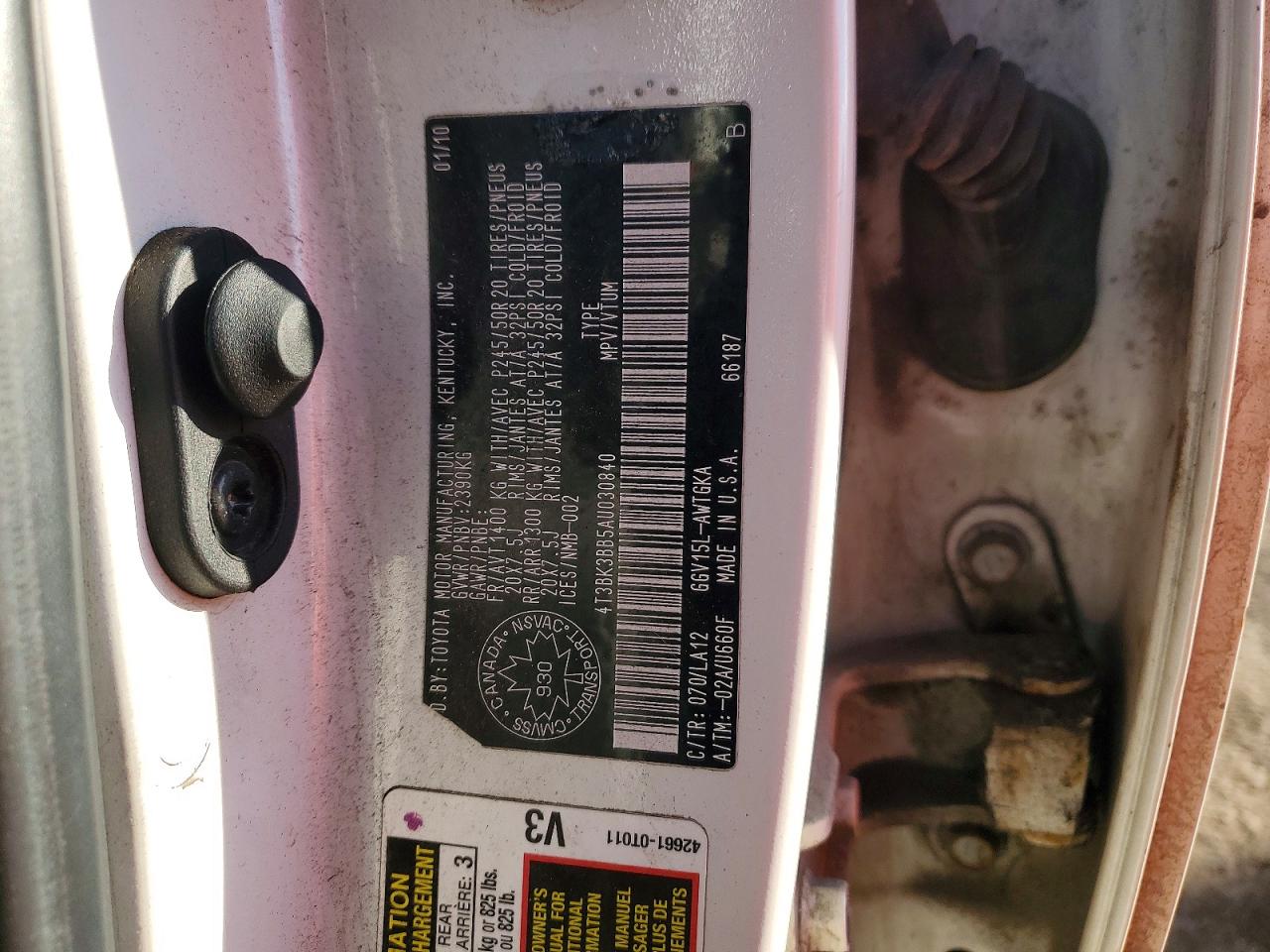 2010 TOYOTA VENZA