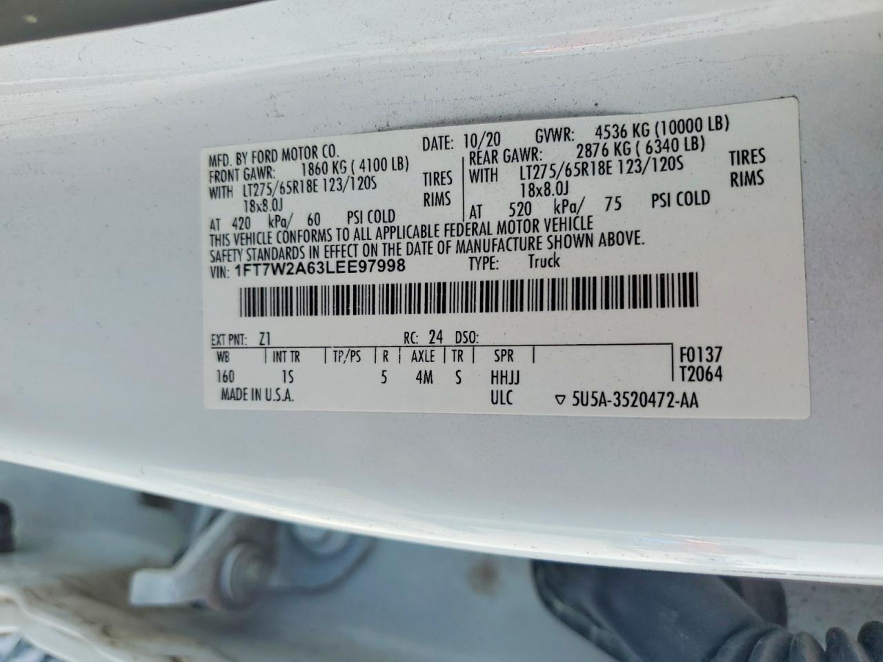 2020 FORD F250