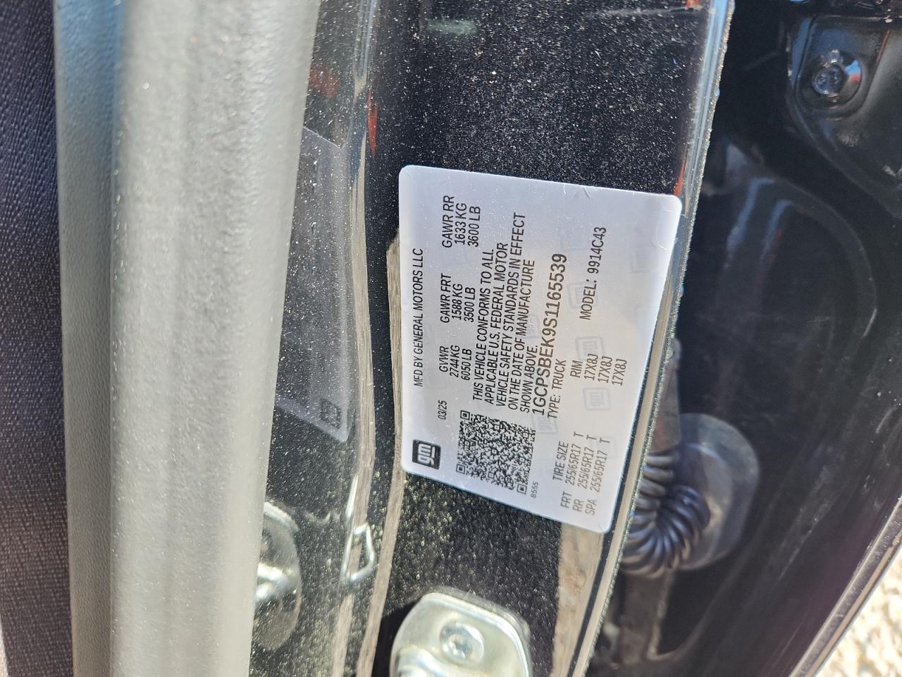 2025 CHEV COLORADO