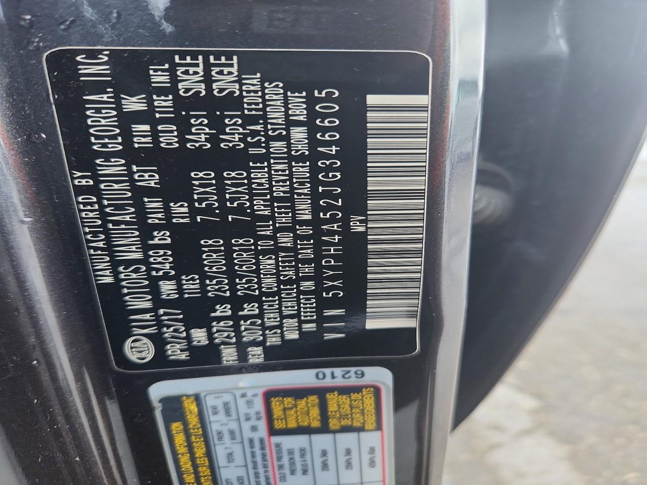2018 KIA SORENTO