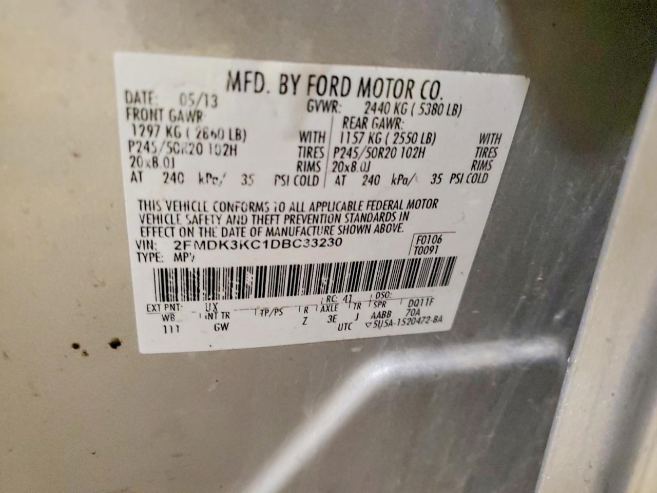 2013 FORD EDGE