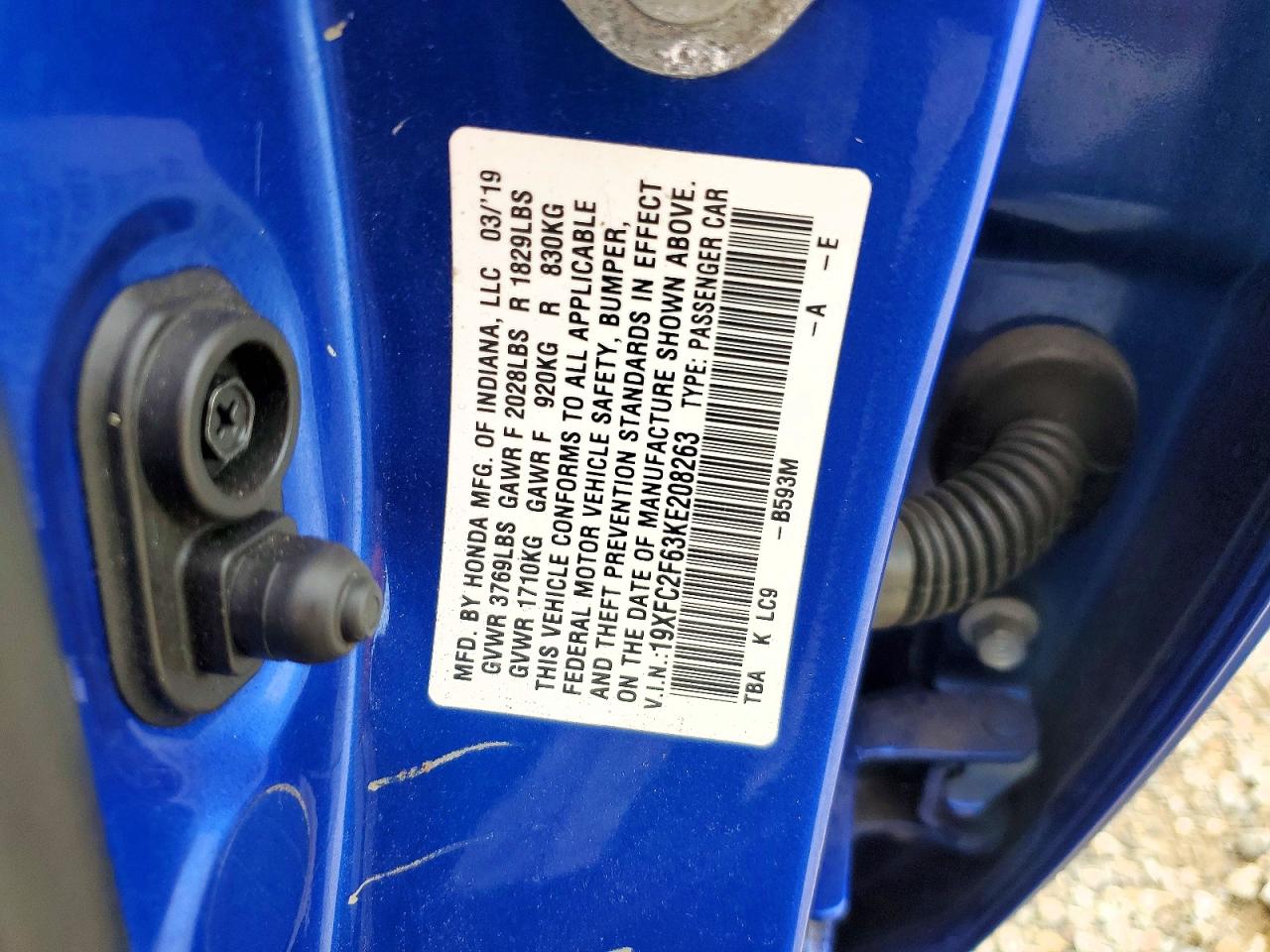2019 HONDA CIVIC