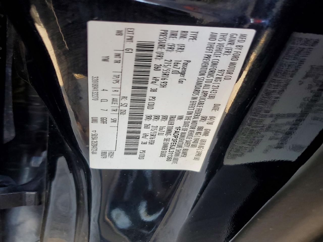 2018 FORD FOCUS