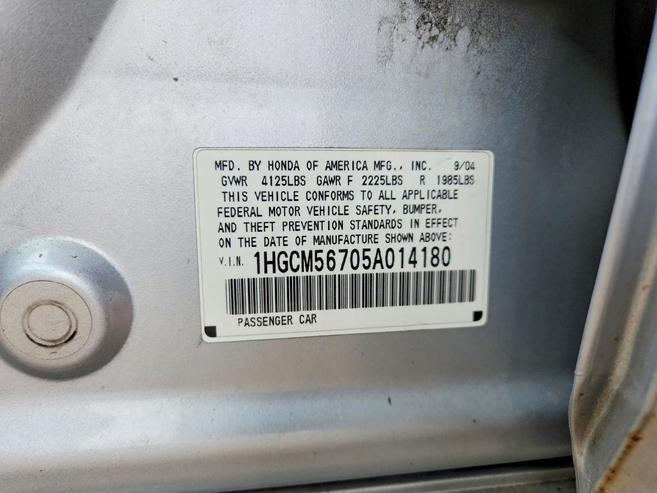 2005 HONDA ACCORD