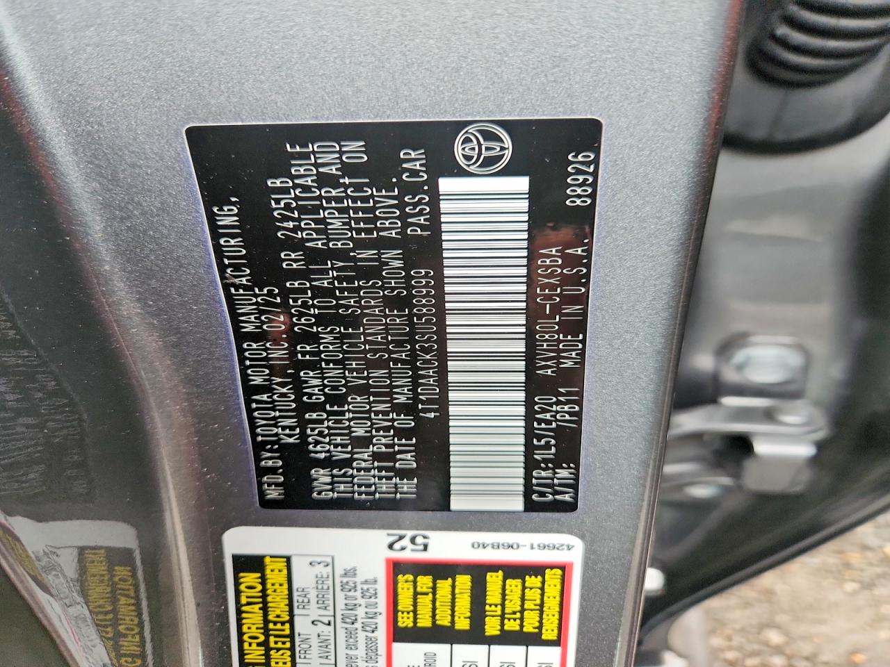 2025 TOYOTA CAMRY
