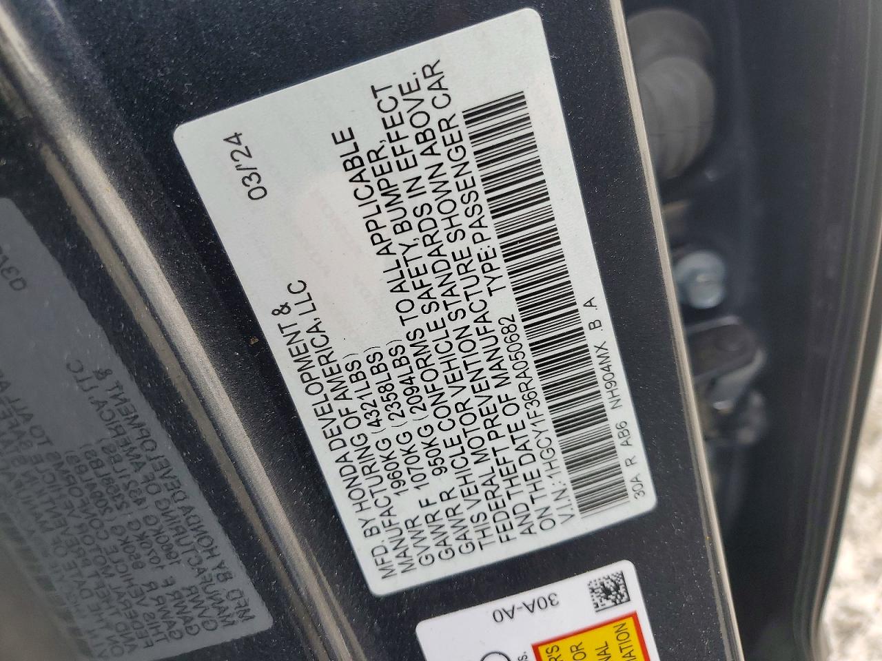 2024 HONDA ACCORD