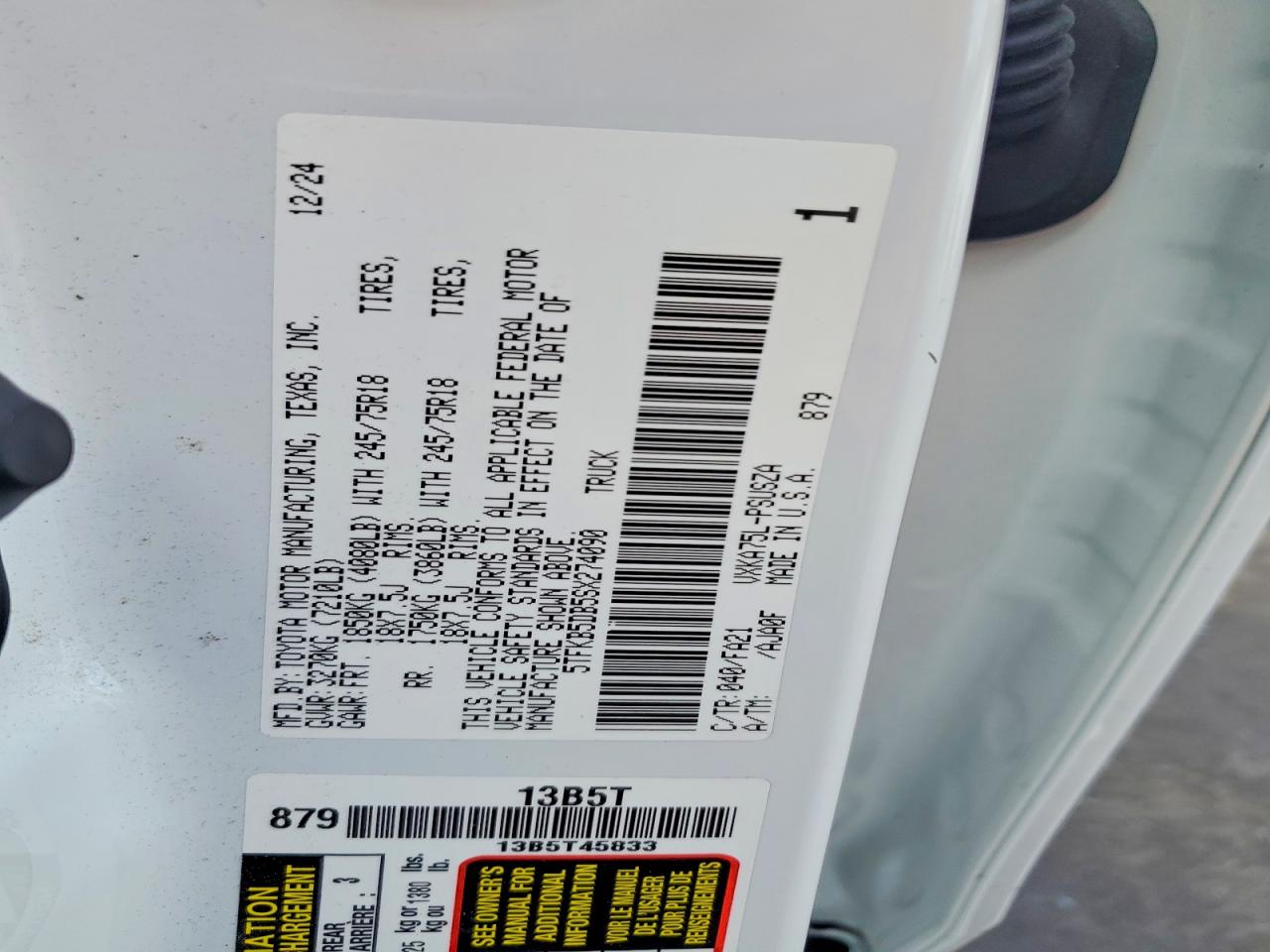 2025 TOYOTA TUNDRA