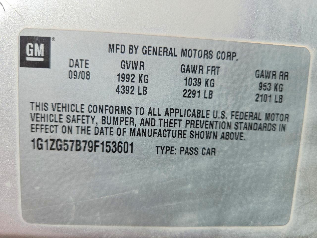 2009 CHEVROLET MALIBU