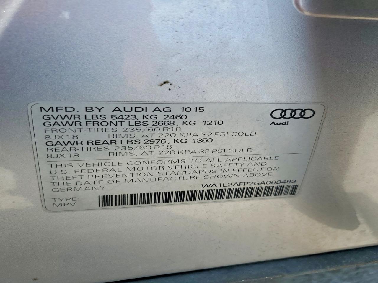 2016 AUDI Q5