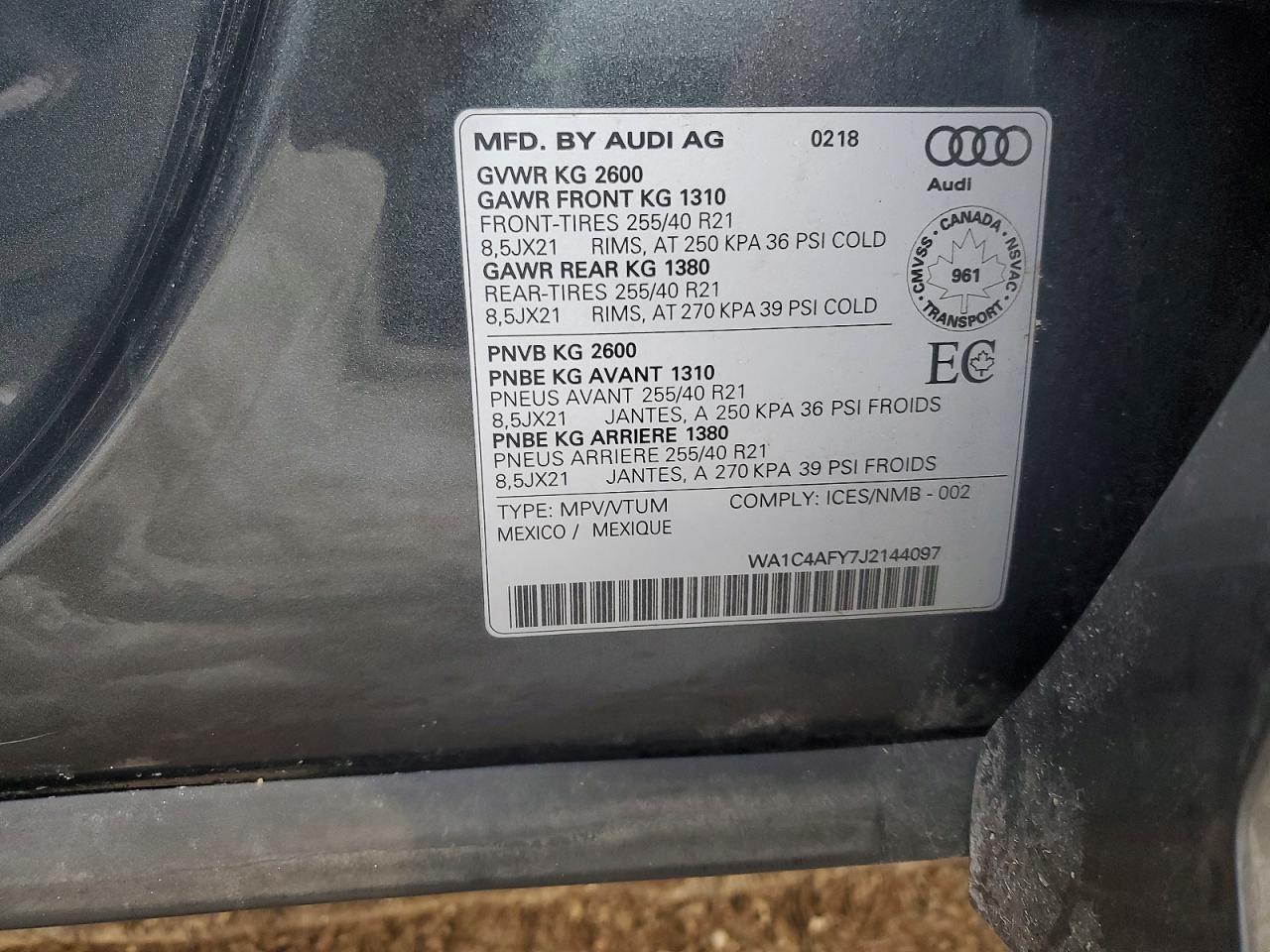 2018 AUDI SQ5