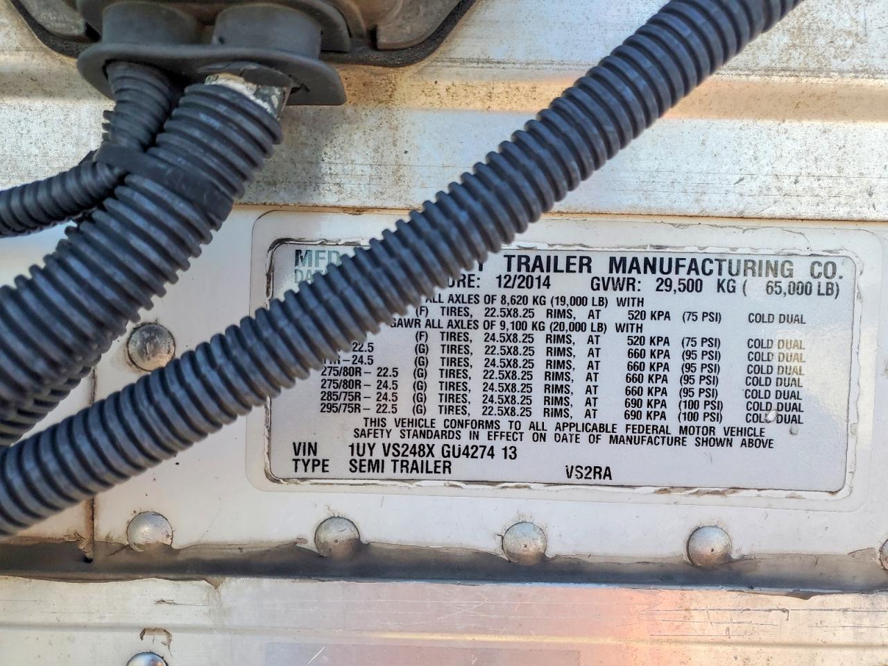 2016 UTILITY SEMI TRAIL