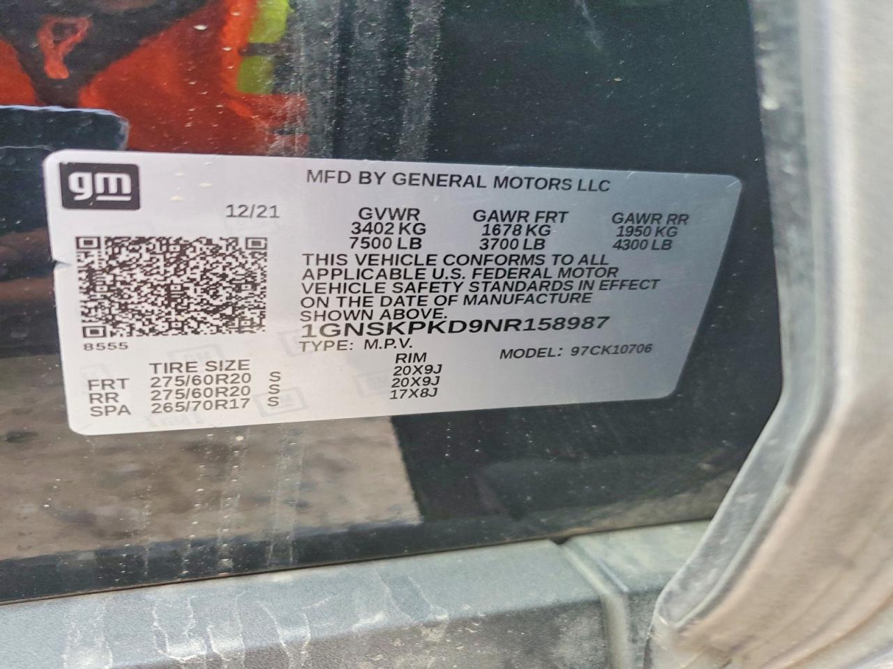 2022 CHEVROLET TAHOE