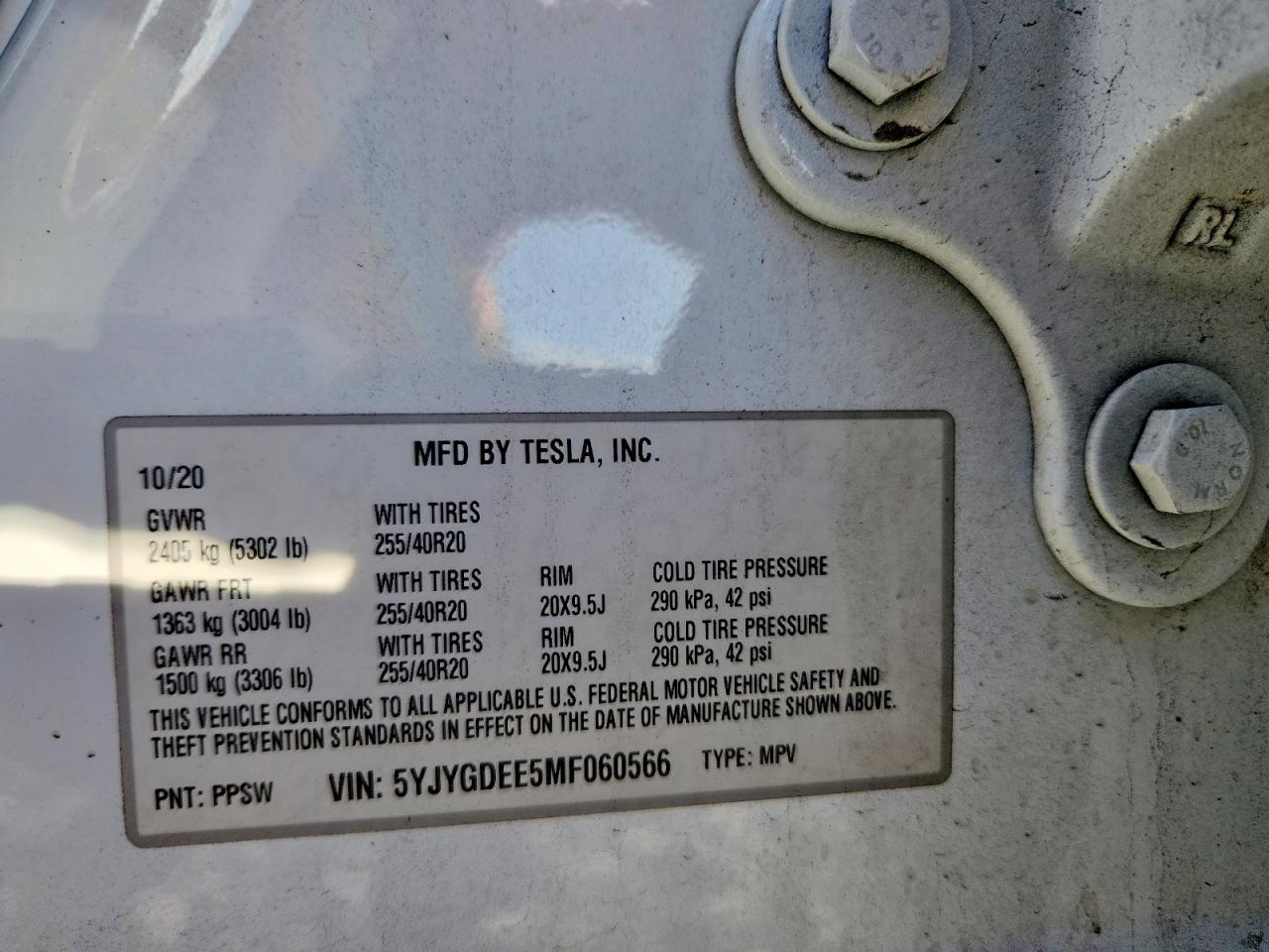 2021 TESLA MODEL Y
