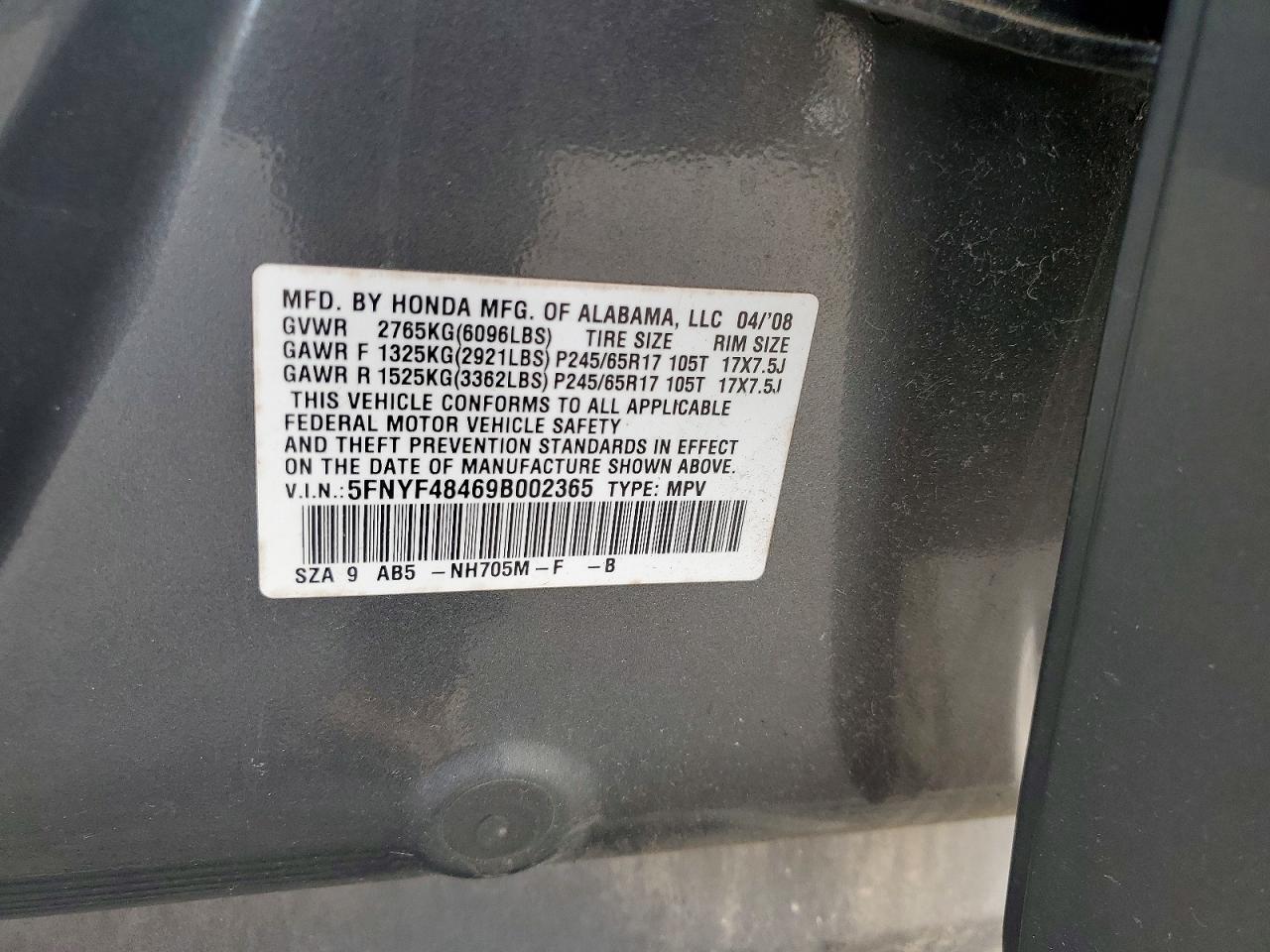 2009 HONDA PILOT