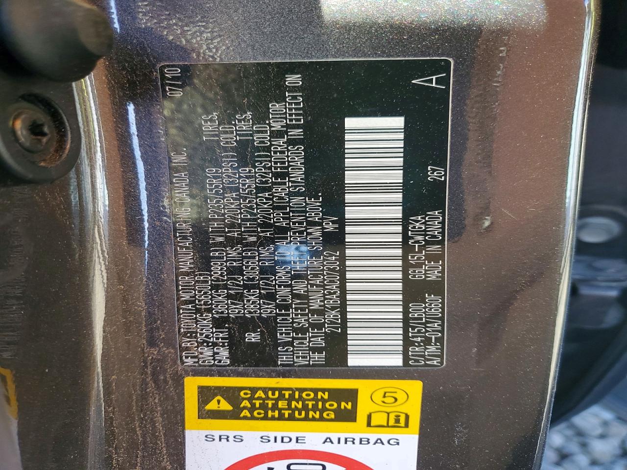 2010 LEXUS RX350