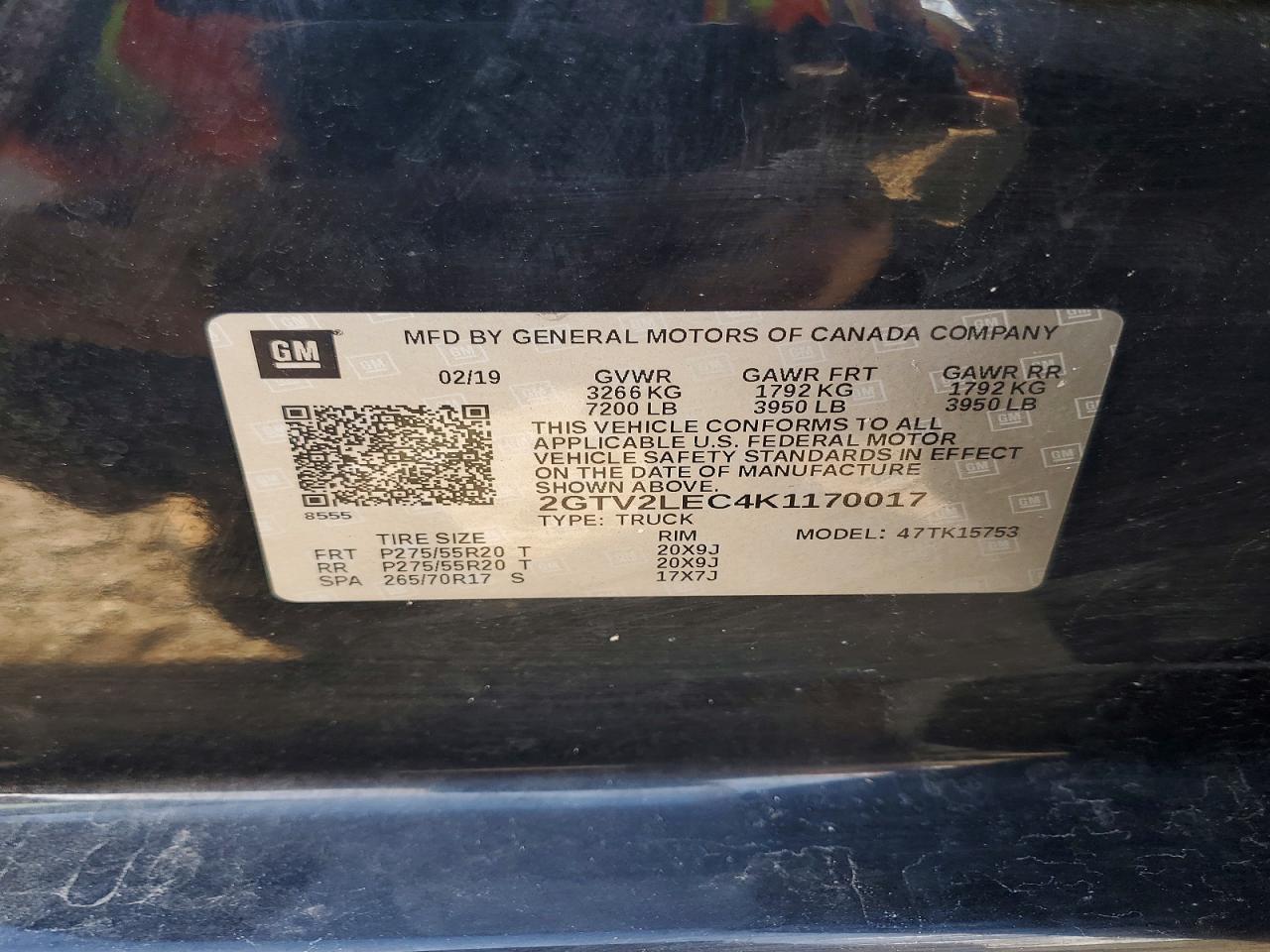2019 GMC SIERRA LIMITED